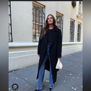 NWOT Almada Label Ivory Coat in Black